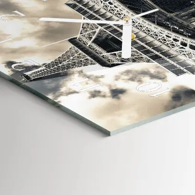 Vierkante glas klok Eiffeltoren