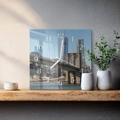 Decoratieve glazen klok vierkant Horizon