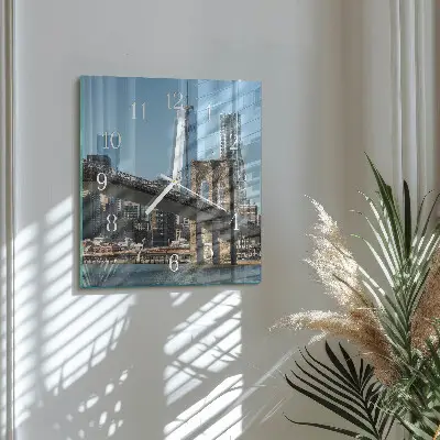 Decoratieve glazen klok vierkant Horizon