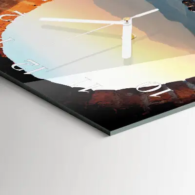Vierkante glas klok Grote muur van china