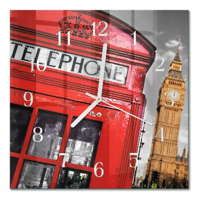 Decoratieve glazen klok vierkant Londen