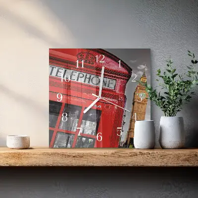 Decoratieve glazen klok vierkant Londen