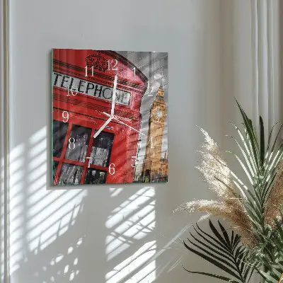 Decoratieve glazen klok vierkant Londen