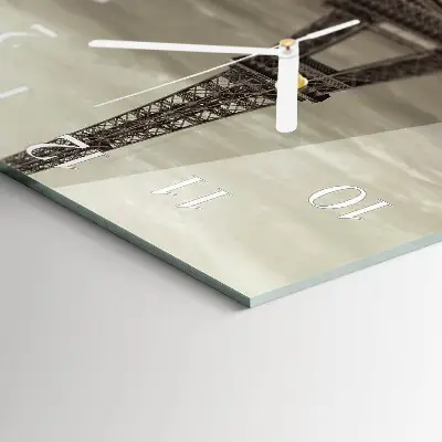 Vierkante glas klok Eiffeltoren