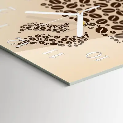 Decoratieve glazen klok vierkant Koffie