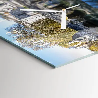 Vierkante glas klok Brug