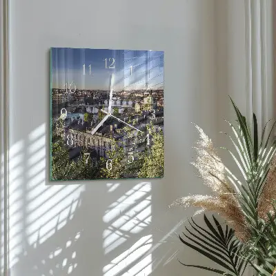 Vierkante glas klok Praag