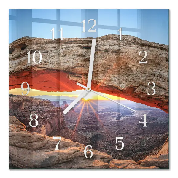 Decoratieve glazen klok vierkant Grand canyon