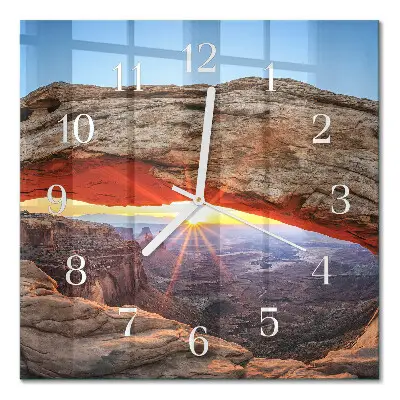 Decoratieve glazen klok vierkant Grand canyon