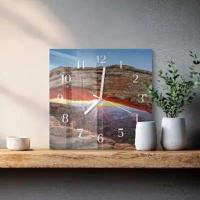 Decoratieve glazen klok vierkant Grand canyon