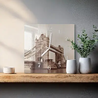 Decoratieve glazen klok vierkant Horizon