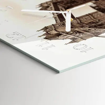 Decoratieve glazen klok vierkant Horizon