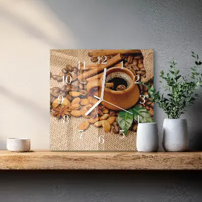 Decoratieve glazen klok vierkant Kaneelamandelen