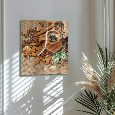 Decoratieve glazen klok vierkant Kaneelamandelen