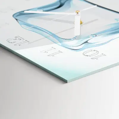 Decoratieve glazen klok vierkant Ijs