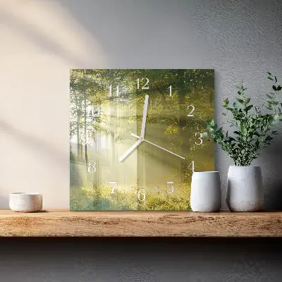 Decoratieve glazen klok vierkant Woud