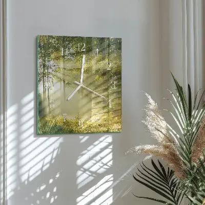 Decoratieve glazen klok vierkant Woud