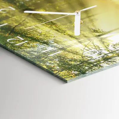Decoratieve glazen klok vierkant Woud