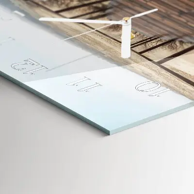 Moderne wandklok glas vierkant Pier