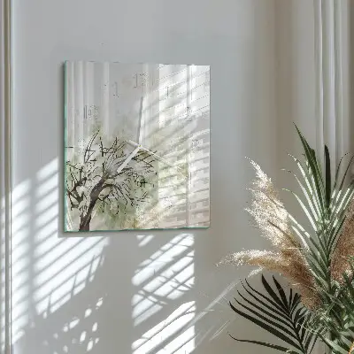 Vierkante glas klok Boom