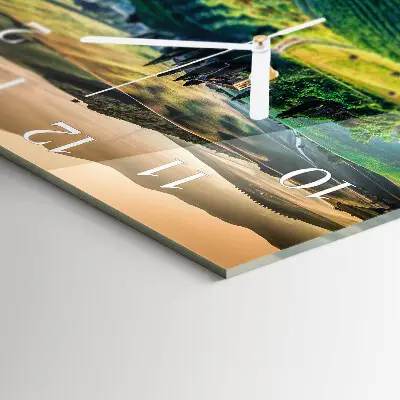 Decoratieve glazen klok vierkant Landschap