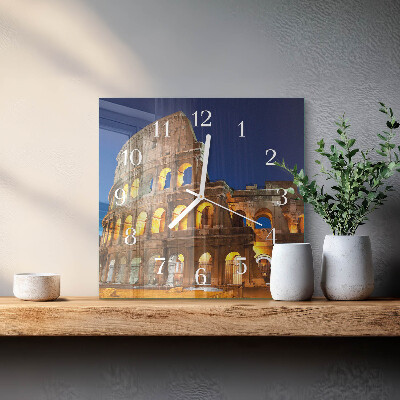 Decoratieve glazen klok vierkant Colosseum