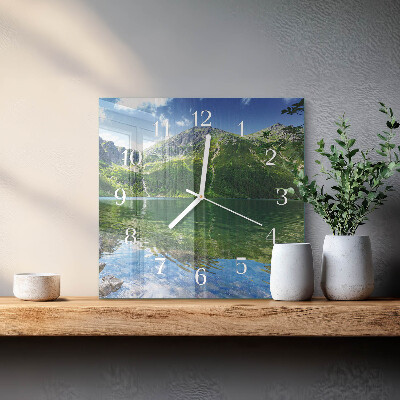 Moderne wandklok glas vierkant Bergmeer