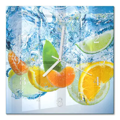 Vierkante glas klok Citrusplant