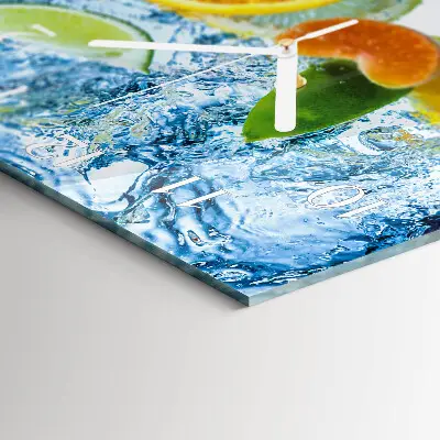 Vierkante glas klok Citrusplant