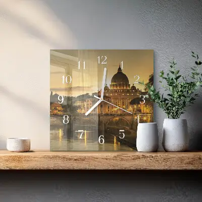 Decoratieve glazen klok vierkant Basiliek