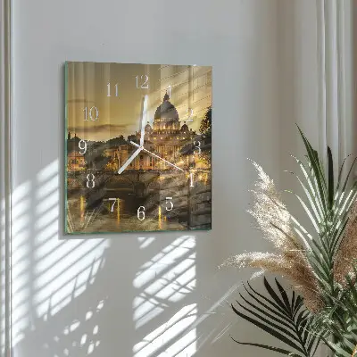 Decoratieve glazen klok vierkant Basiliek