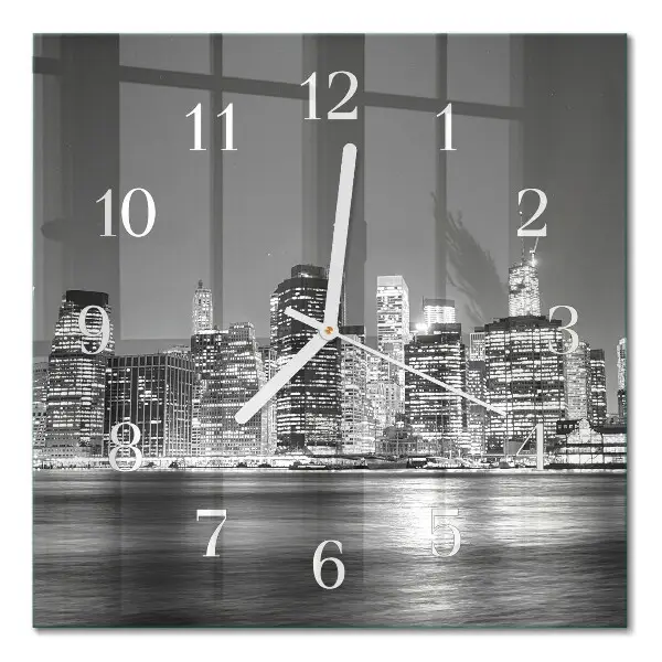 Decoratieve glazen klok vierkant Horizon