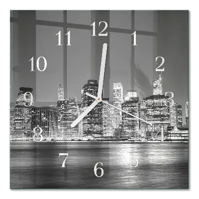 Decoratieve glazen klok vierkant Horizon