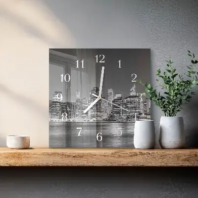 Decoratieve glazen klok vierkant Horizon
