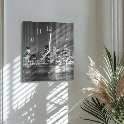 Decoratieve glazen klok vierkant Horizon