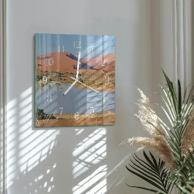 Decoratieve glazen klok vierkant Woestijn