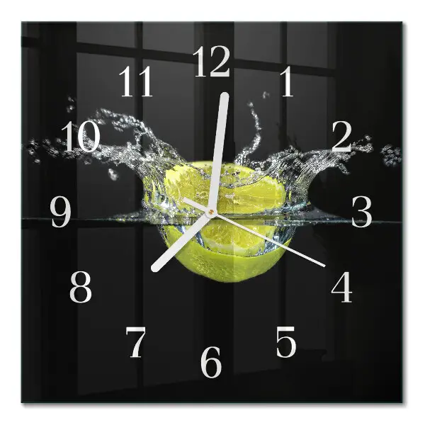 Decoratieve glazen klok vierkant Citrus