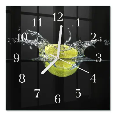 Decoratieve glazen klok vierkant Citrus