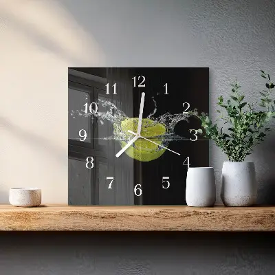 Decoratieve glazen klok vierkant Citrus