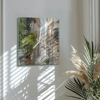 Vierkante glazen wandklok Griekenland