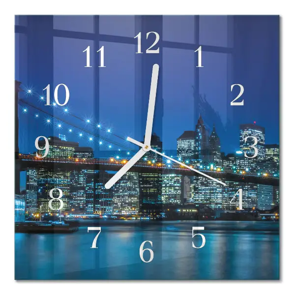 Decoratieve glazen klok vierkant Horizon