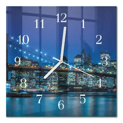 Decoratieve glazen klok vierkant Horizon