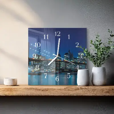 Decoratieve glazen klok vierkant Horizon