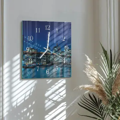 Decoratieve glazen klok vierkant Horizon