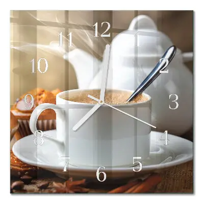 Decoratieve glazen klok vierkant Mok