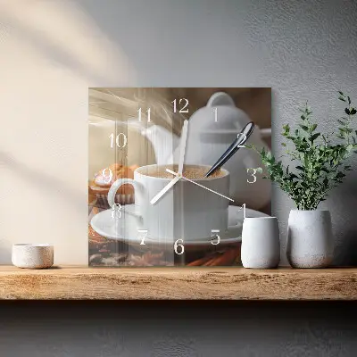 Decoratieve glazen klok vierkant Mok