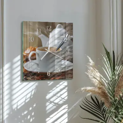 Decoratieve glazen klok vierkant Mok