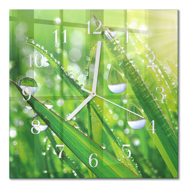 Decoratieve glazen klok vierkant Dauw