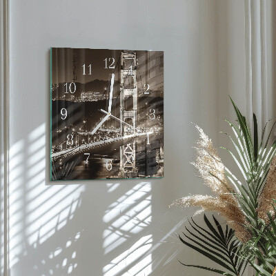Decoratieve glazen klok vierkant Brug