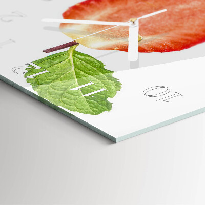 Decoratieve glazen klok vierkant Aardbei